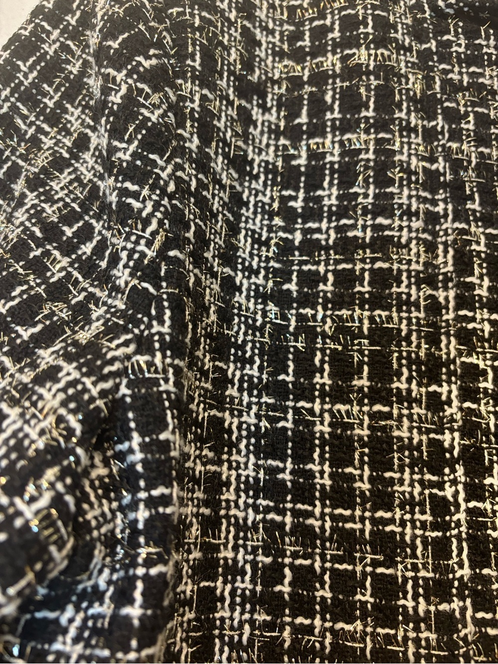 NWT Elleven Black White Tweed Jacket Blazer Career Office Classic Size Large - Picture 7 of 8